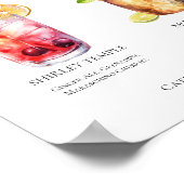 Signature-Mocktails Sommergetränke Hochzeitsmenü Poster (Ecke)