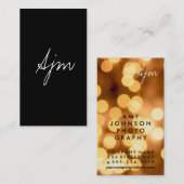 Signature Monogram 2 / Bokeh (golden) Visitenkarte (Vorne/Hinten)