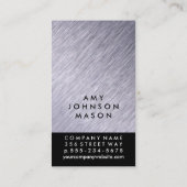 Signature Monogram 2 / Stahlbürste / Schwarzer Akz Visitenkarte (Rückseite)