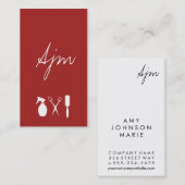 Signature Monogram Glamour Stylist Visitenkarte (Vorne/Hinten)