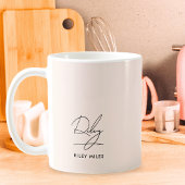 Signature Monogram Moderne Elegant Classic Kaffeetasse