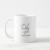 Signature Monogram Moderne Elegant Classic Kaffeetasse (Links)