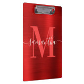 Signature Monogram Red Shimmer Foil Klemmbrett (Rechts)