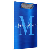 Signature Monogram Royal Blue Foil Klemmbrett (Rechts)