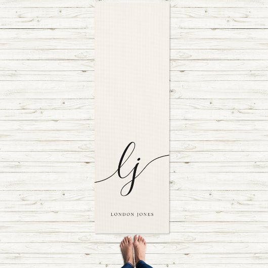 Signature Name Einfache minimale Kalligrafie Skrip Yogamatte