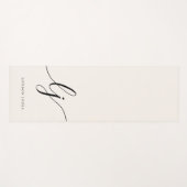 Signature Name Einfache minimale Kalligrafie Skrip Yogamatte (Vorderseite (Horizontal))
