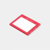 Signature Name White and Red Polka Dots Post-it Klebezettel (angewinkelt)