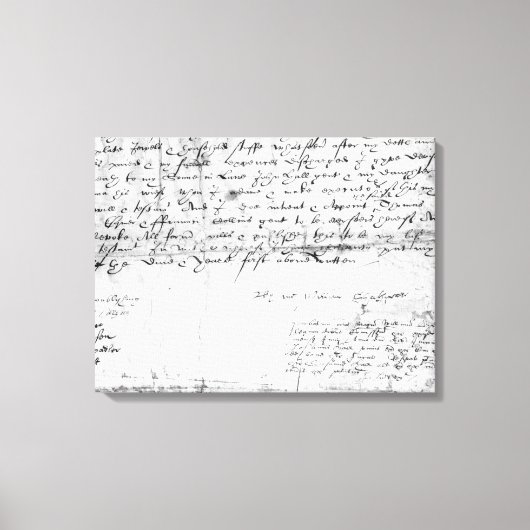 Signature of William Shakespeare , 1616 Leinwanddruck (Vorderseite)