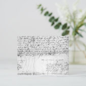 Signature of William Shakespeare , 1616 Postkarte (Stehend Vorderseite)