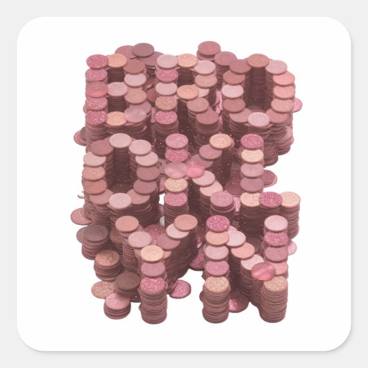 Signature Pink Abstract Craft Aufkleber (Vorderseite)