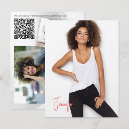 Signature Postcard QR Code Schauspieler Modell Pro Postkarte