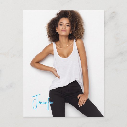 Signature Postcard QR Code Schauspieler Modell Pro Postkarte (Vorderseite)