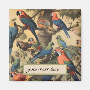 Signature Sanctuary Papageien-Laubdach Vintage Magnet