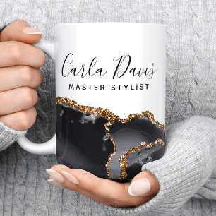 Signature Script Agate Black and Gold Marmorsalon Kaffeetasse