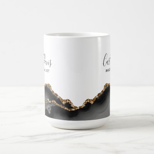 Signature Script Agate Black and Gold Marmorsalon Kaffeetasse (Mittel)