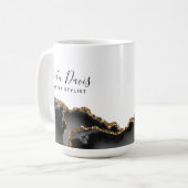 Signature Script Agate Black and Gold Marmorsalon Kaffeetasse (Vorderseite Links)