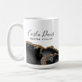 Signature Script Agate Black and Gold Marmorsalon Kaffeetasse (Links)