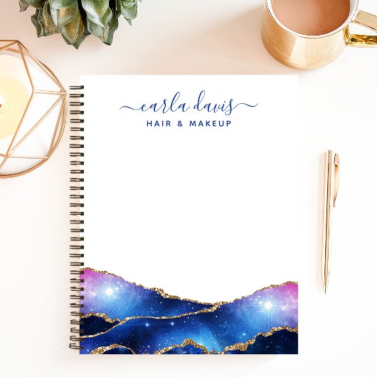 Signature Script Agate Galaxy Celestial Stars Notizblock