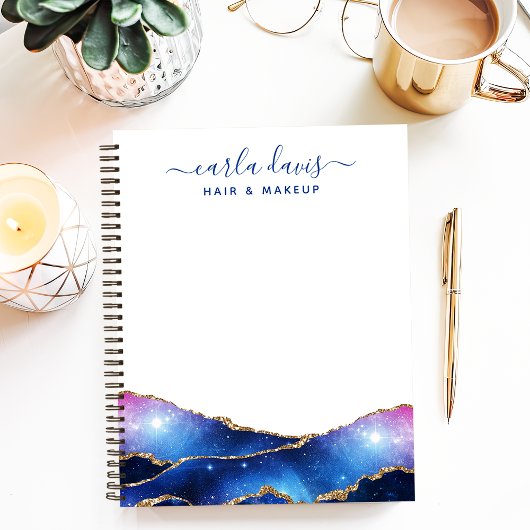 Signature Script Agate Galaxy Celestial Stars Notizblock