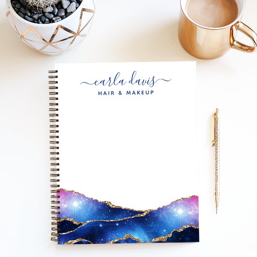 Signature Script Agate Galaxy Celestial Stars Notizblock