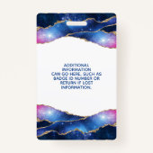 Signature Script Agate Watercolor Galaxy Salon ID Ausweis (Rückseite)