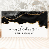 Signature Script Black and Gold Agate Marmor QR Visitenkarte