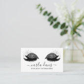 Signature Script Black Glitzer Eyelashes Visitenkarte (Stehend Vorderseite)