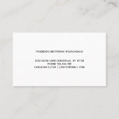 Signature Script Black Glitzer Eyelashes Visitenkarte (Rückseite)