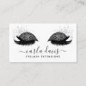 Signature Script Black Glitzer Eyelashes Visitenkarte (Vorderseite)