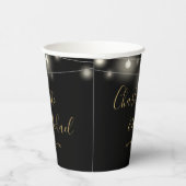 Signature-Script-Black-Gold-Hochzeit Pappbecher (Rechts)