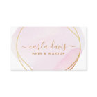 Signature Script Blush Pink Watercolor Gold Circle