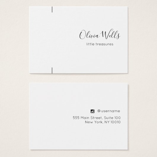 Signature-Script-Bracelet oder Necklace-Display-Ka (Vorne & Hinten)