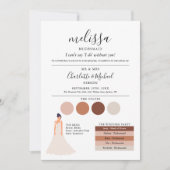 Signature Script Bridesmaid Wedding Info Card Einladung (Vorderseite)
