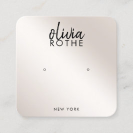 Signature Script Champagne Gold Gradient Earring Quadratische Visitenkarte