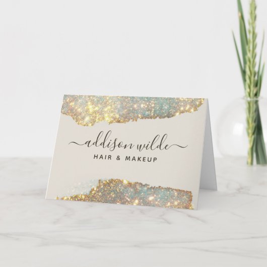 Signature Script Glam Glitzer Client Vielen Dank Karte (Vorderseite)