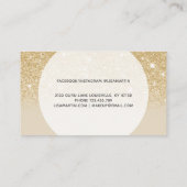 Signature Script Gold Glitzer Modern Girl Visitenkarte (Rückseite)