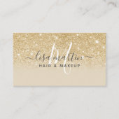 Signature Script Gold Glitzer Modern Girl Visitenkarte (Vorderseite)