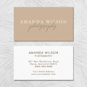 Signature Script handschriftlich Boho Beige Brown Visitenkarte