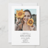 Signature Script Heart Foto Graduation Party Einladung (Rückseite)