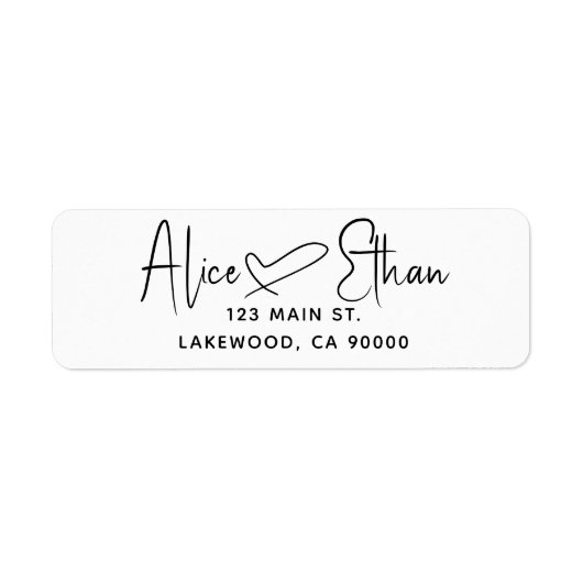 Signature Script Heart Modern Label (Vorne)