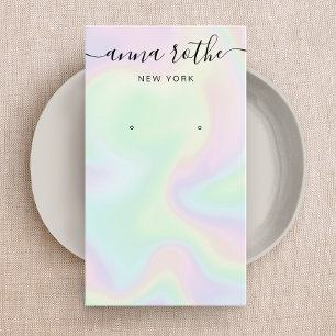 Signature Script Holographic Earring Display Card