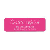 Signature Script Hot Pink Wedding Rücksendeadresse (Vorne)