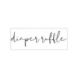 Signature Script Letter Diaper Raffle Gummistempel