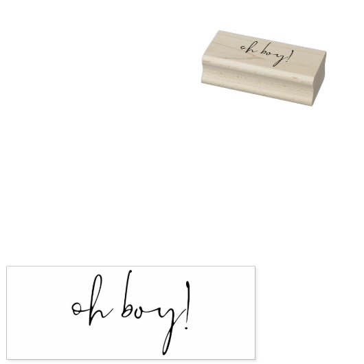 Signature Script Lettering Oh Boy Gummistempel (Stempel)