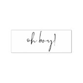 Signature Script Lettering Oh Boy Gummistempel (Prägung)