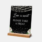 Signature Script-Liebe ist Sweet String Lights Bla Acrylschild (Winkel)