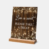 Signature Script-Liebe ist Sweet String Lights Woo Acrylschild (Winkel)