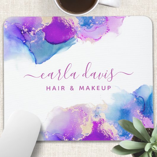 Signature Script Lila Blue Alcohol Tinte Mousepad