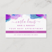 Signature Script Lila Blue Alcohol Tinte Terminkarte (Vorderseite)