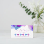 Signature Script Lila Blue Alcohol Tinte Treuekarte (Stehend Vorderseite)